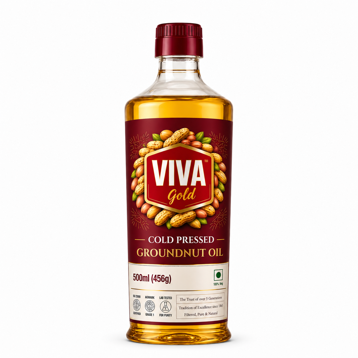 Cold Pressed Chekku Groundnut Oil 500 ml